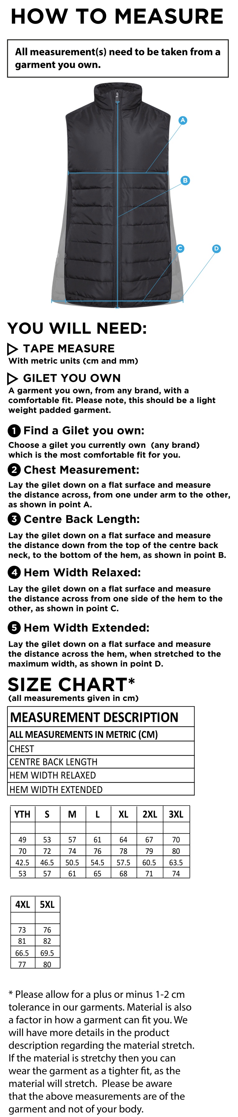Smethwick Athletic - Active Hybrid Jacket - Size Guide