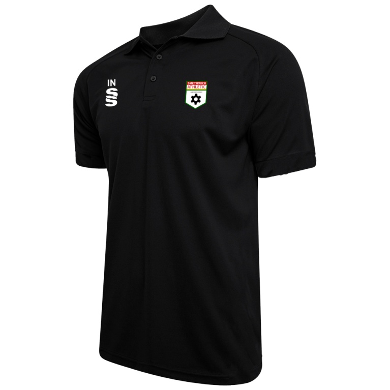 Smethwick Athletic - Dual Solid Colour Polo - Black