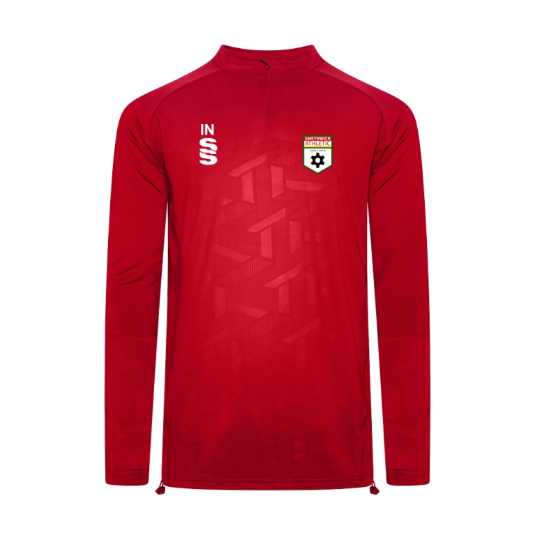 Smethwick Athletic - Impact 1/4 Zip Performance Top - Red